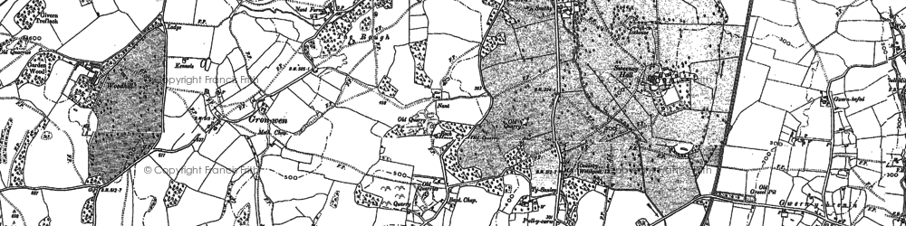 Old map of Nant y Caws in 1874