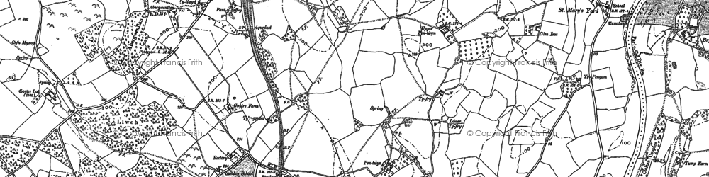 Old map of Ty Pengam in 1899
