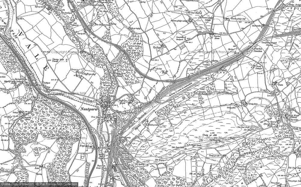Old Map of Nantgarw, 1898 - 1915 in 1898
