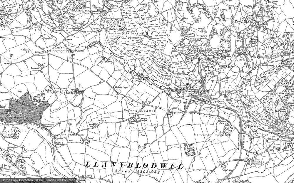 Old Map of Nantmawr, 1874 - 1900 in 1874