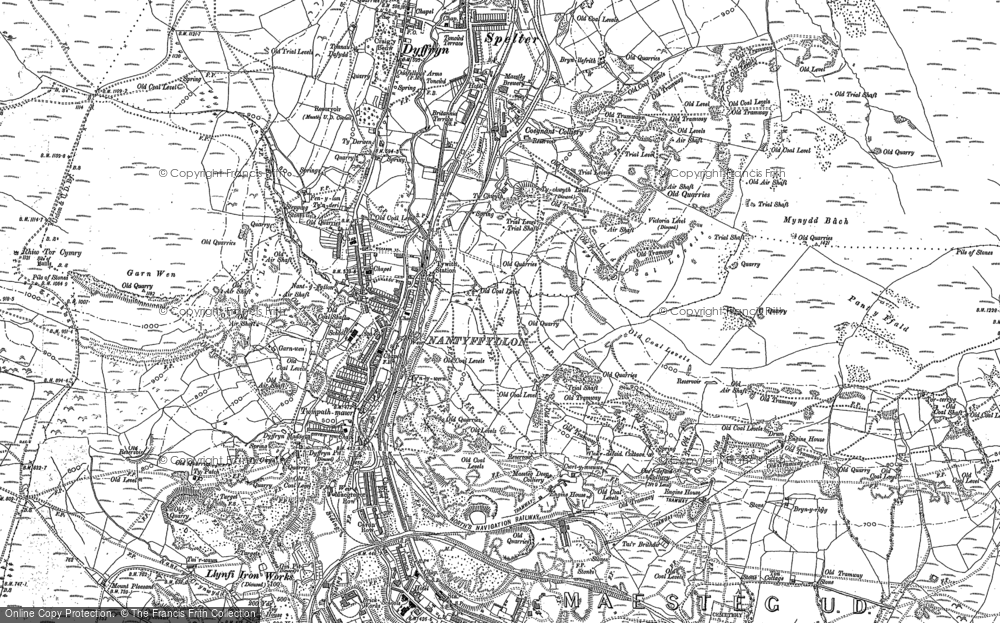 Old Map of Nantyffyllon, 1875 - 1897 in 1875