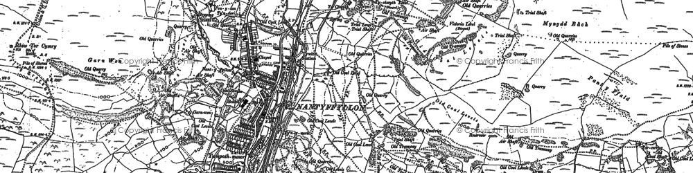 Old map of Dyffryn in 1875
