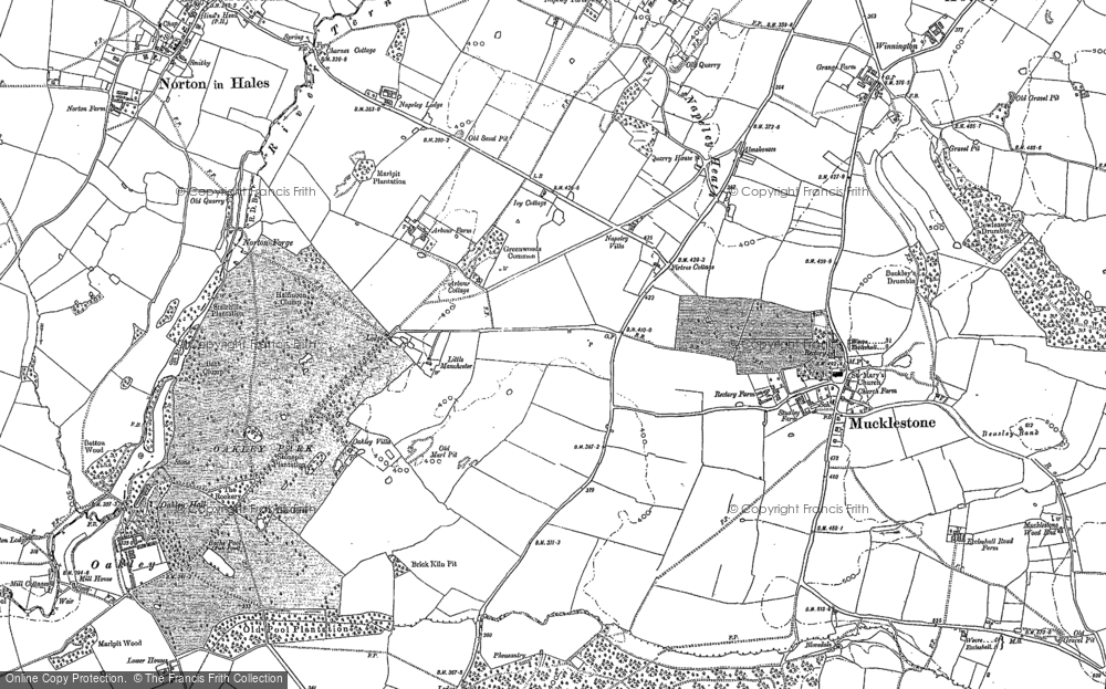 Old Map of Historic Map covering Arbour, The in 1879