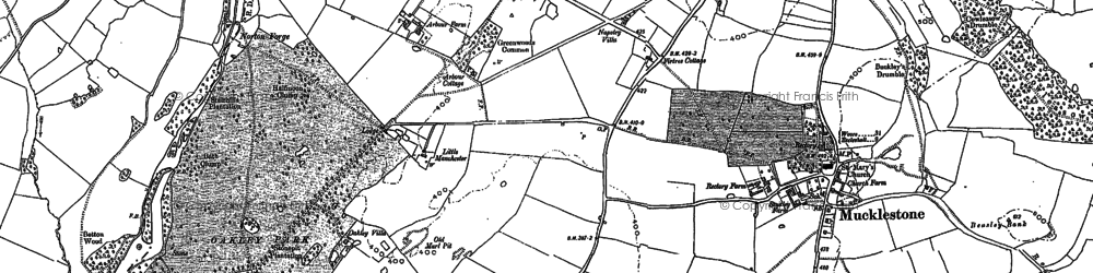 Old map of Arbour, The in 1879