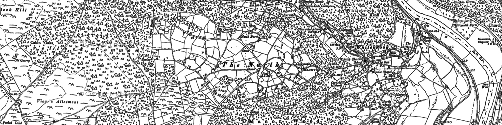 Old map of Narth, The in 1900
