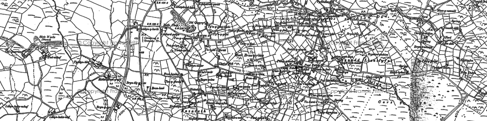 Old map of Bryn-ffynnon in 1887
