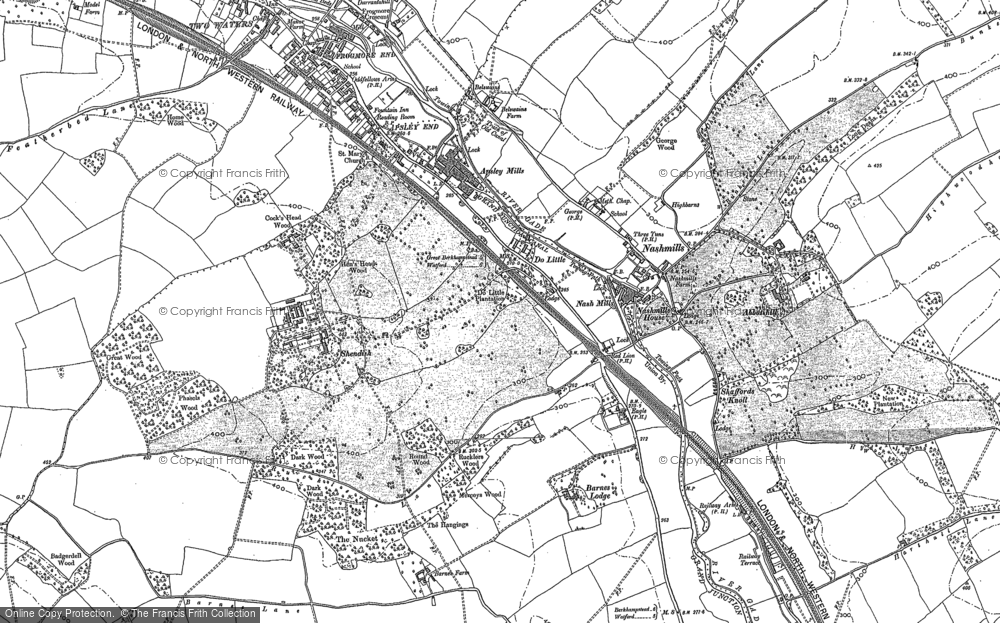 Old Map of Historic Map covering Barnes Lodge in 1896