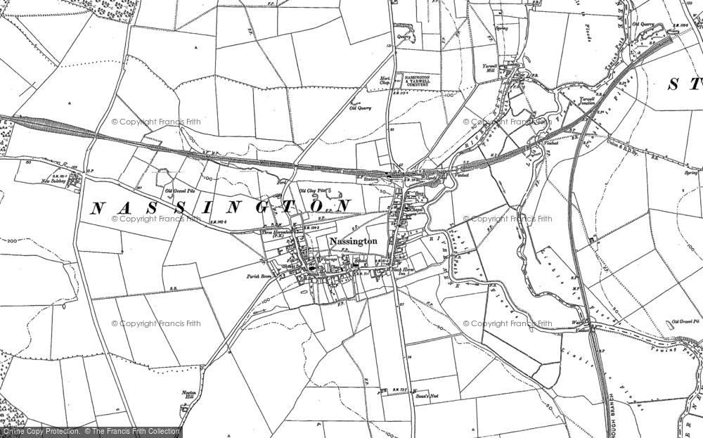 Old Map of Nassington, 1885 - 1899 in 1885