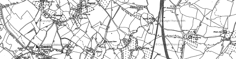 Old map of Nastend in 1881