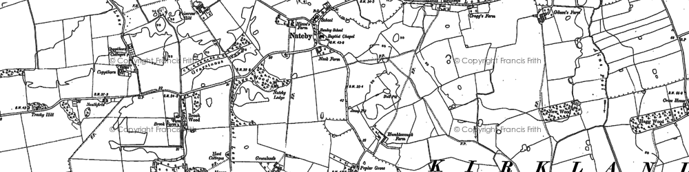 Old map of Ford Green in 1910