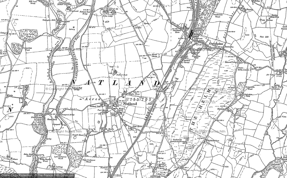 Old Map of Natland, 1896 - 1897 in 1896