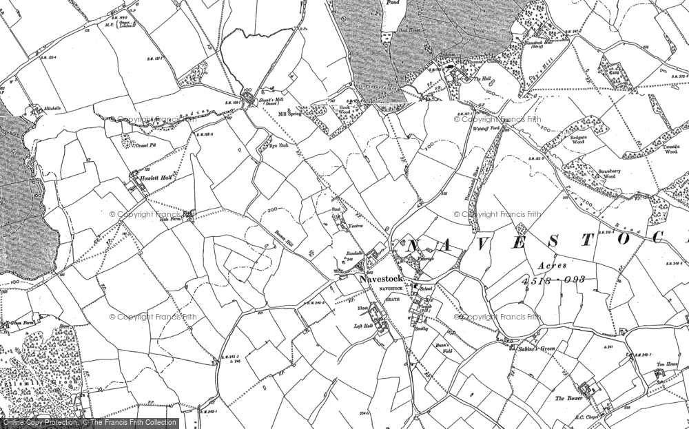 Old Map of Historic Map covering Waterhales in 1895