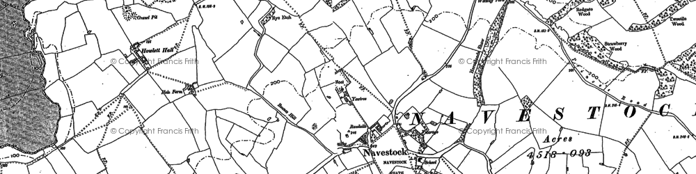 Old map of Waterhales in 1895