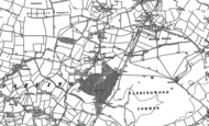 Old Map of Nazeing, 1915