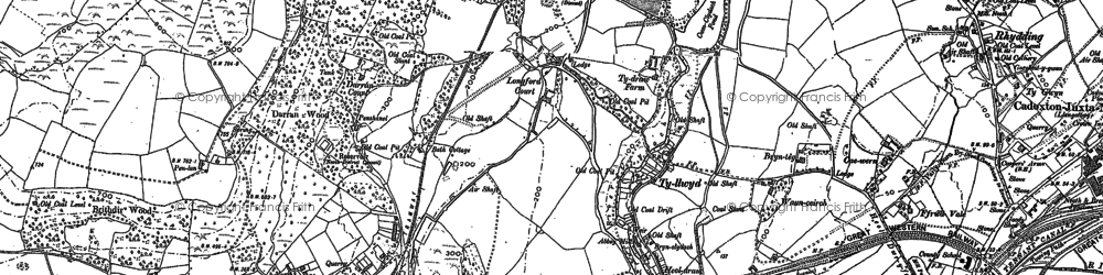 Old map of Neath Abbey in 1897