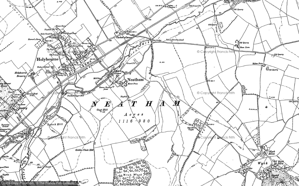 Old Map of Neatham, 1895 - 1909 in 1895