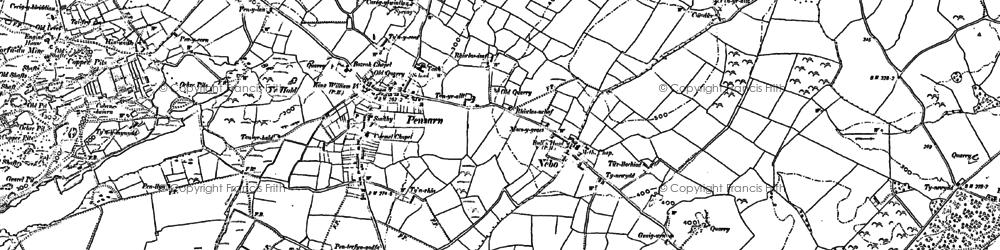 Old map of Bryn Fuches in 1899