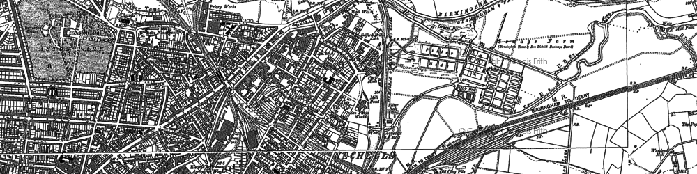 Old map of Nechells in 1888