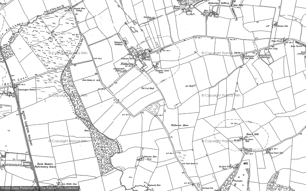 Old Map of Nedderton, 1896 in 1896