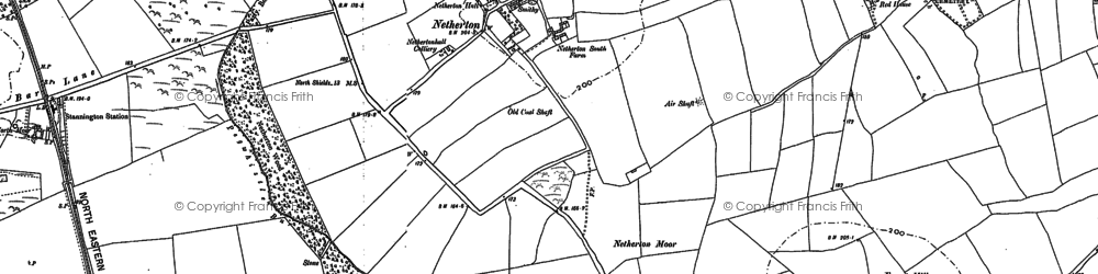 Old map of Nedderton in 1896