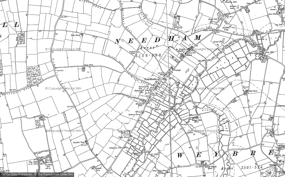 Old Map of Needham, 1903 - 1904 in 1903