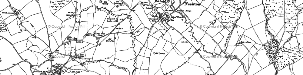 Old map of Neenton in 1883