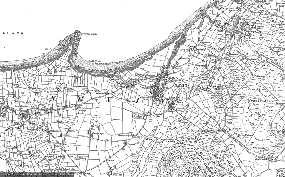 Old Map of Nefyn, 1899 in 1899