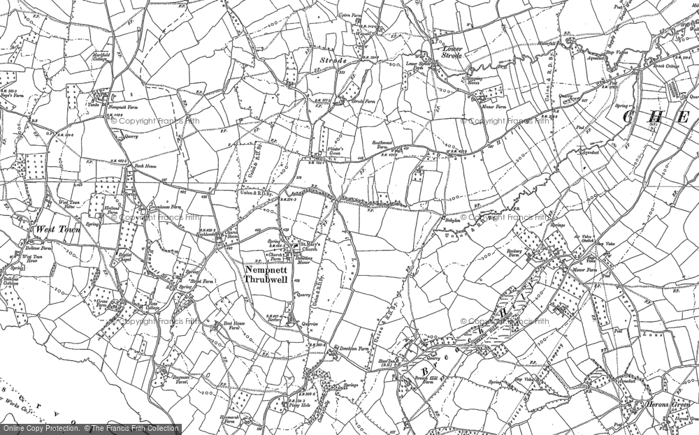 Old Map of Nempnett Thrubwell, 1883 - 1884 in 1883