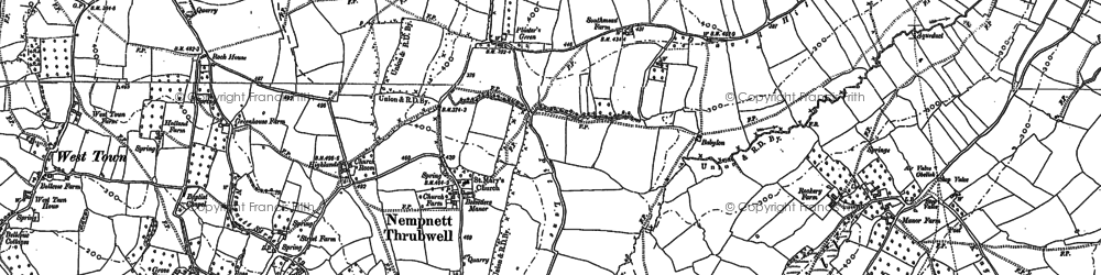 Old map of Nempnett Thrubwell in 1883
