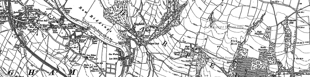 Old map of Nesfield in 1907