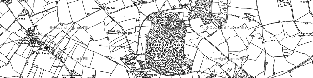 Old map of Nesscliffe in 1881