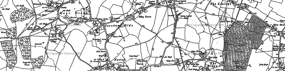 Old map of Neston in 1919