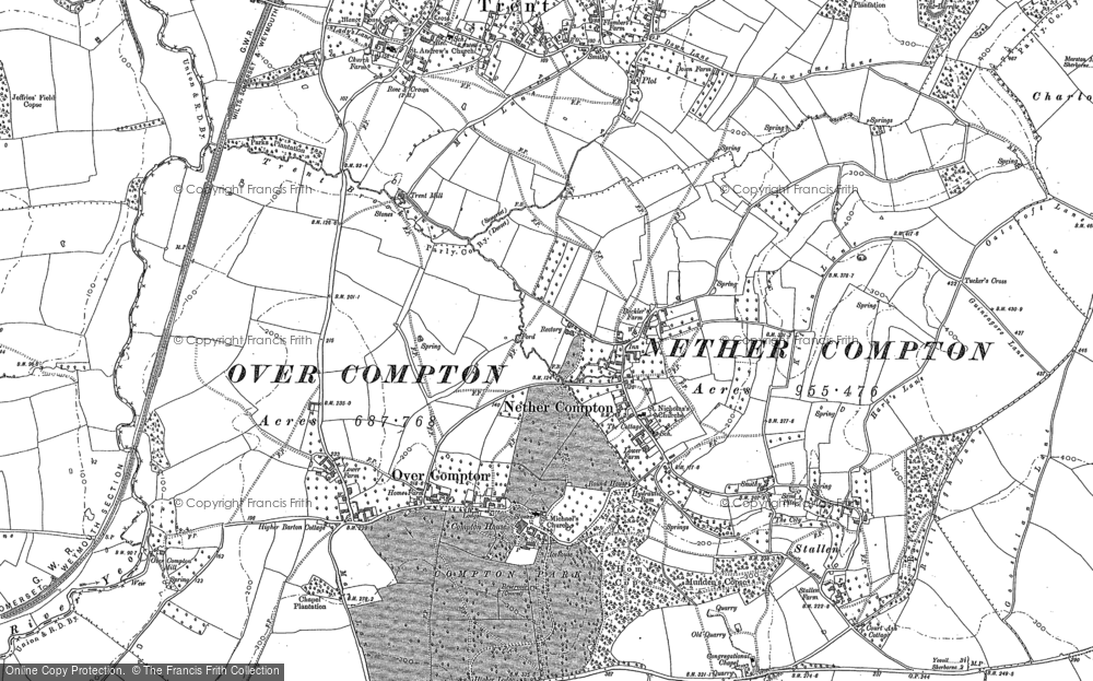 Old Map of Nether Compton, 1901 in 1901