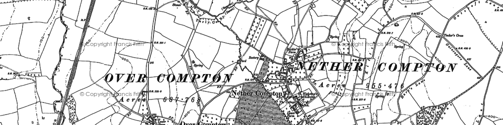 Old map of Tucker's Cross in 1901
