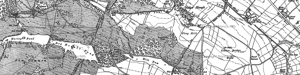 Old map of Nether Haugh in 1890