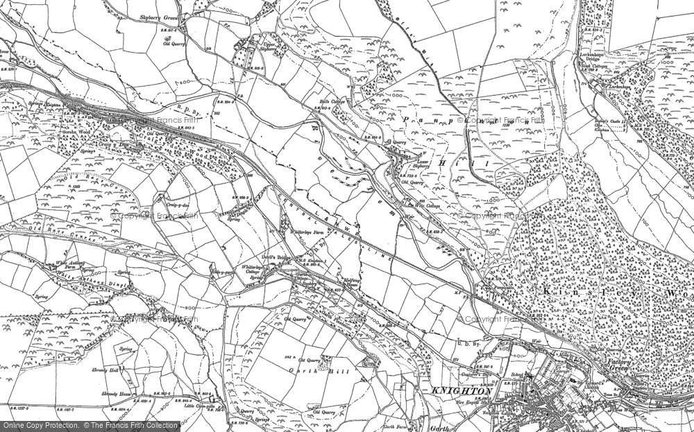 Old Map of Historic Map covering Whitterleys, The in 1887