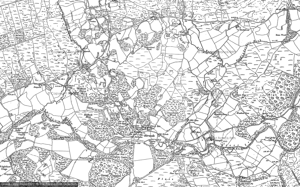 Old Map of Historic Map covering Bolton Wood in 1898
