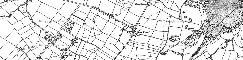 Old map of Nether Welton in 1899