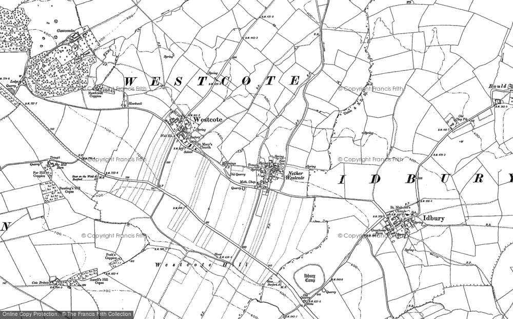Old Map of Nether Westcote, 1900 - 1919 in 1900