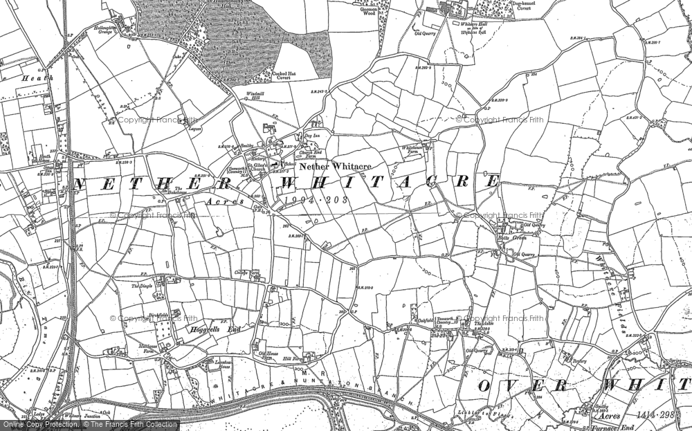 Old Map of Nether Whitacre, 1886 in 1886