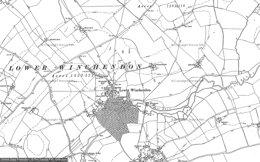 Old Map of Nether Winchendon, 1898 - 1919 in 1898