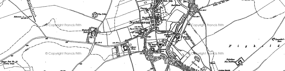 Old map of Netheravon in 1899