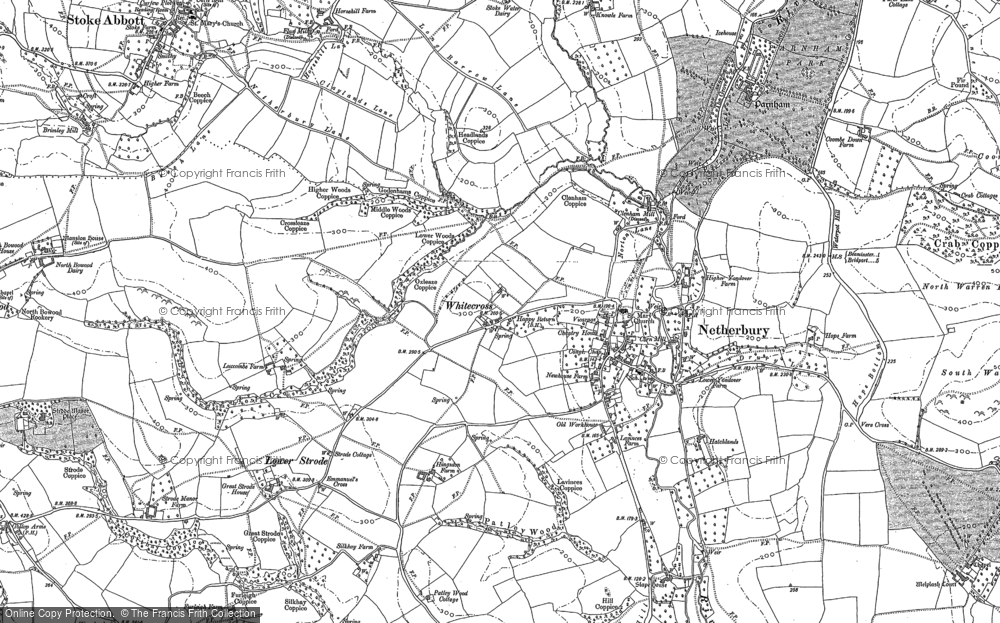 Old Map of Historic Map covering Whitecross in 1886