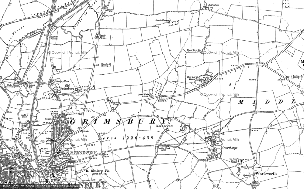 Old Map of Nethercote, 1898 - 1900 in 1898