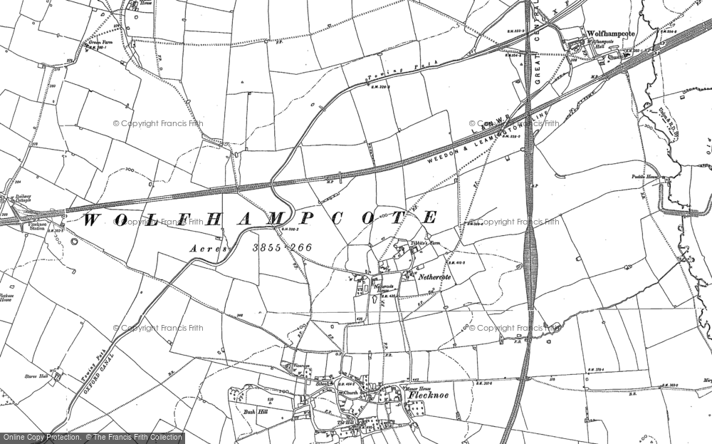 Old Map of Nethercote, 1899 - 1904 in 1899