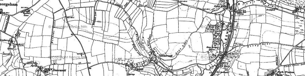 Old map of Upcott in 1886