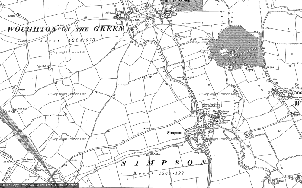 Old Map of Netherfield, 1924 in 1924
