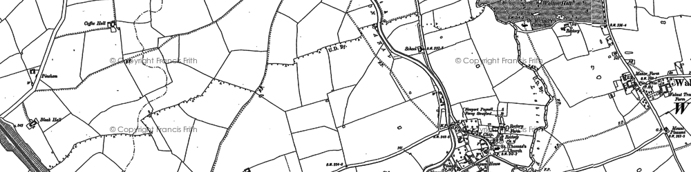Old map of Netherfield in 1924