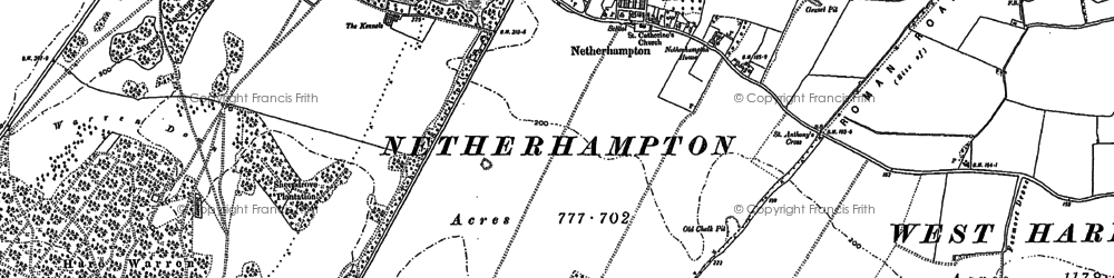 Old map of Netherhampton in 1900