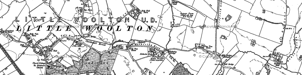Old map of Netherley in 1891